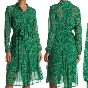 Ted Baker Green Holiday Wrap Dress Classic Flowy Retail $315 New With Tags